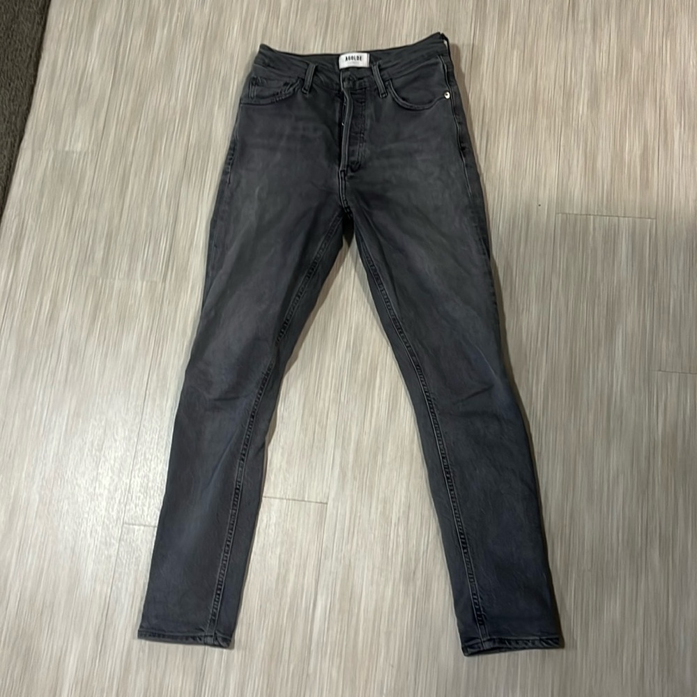 Gray skinny jeans
